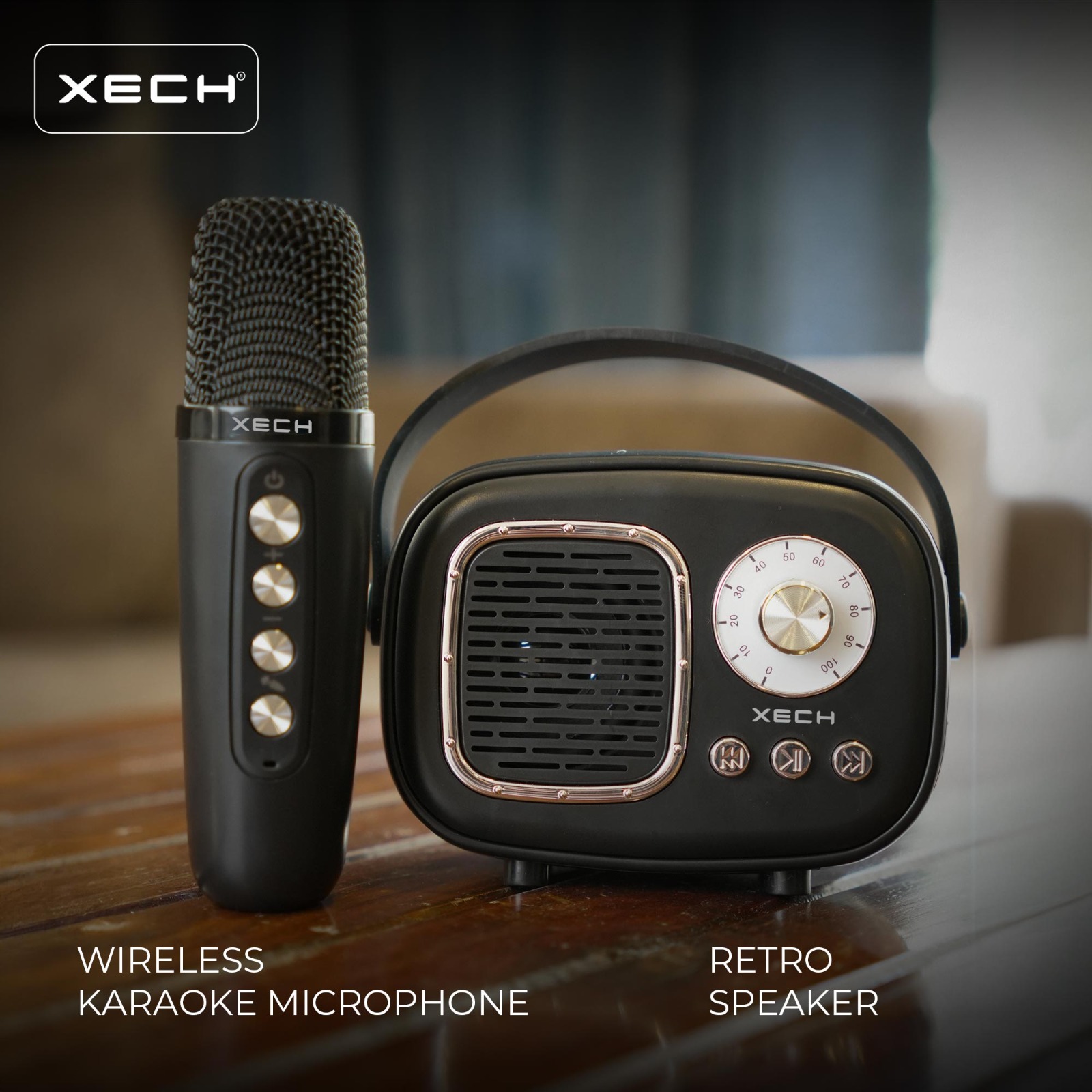 XECH WIRELESS KARAOKE SPEAKER WITH MICROPHONE
