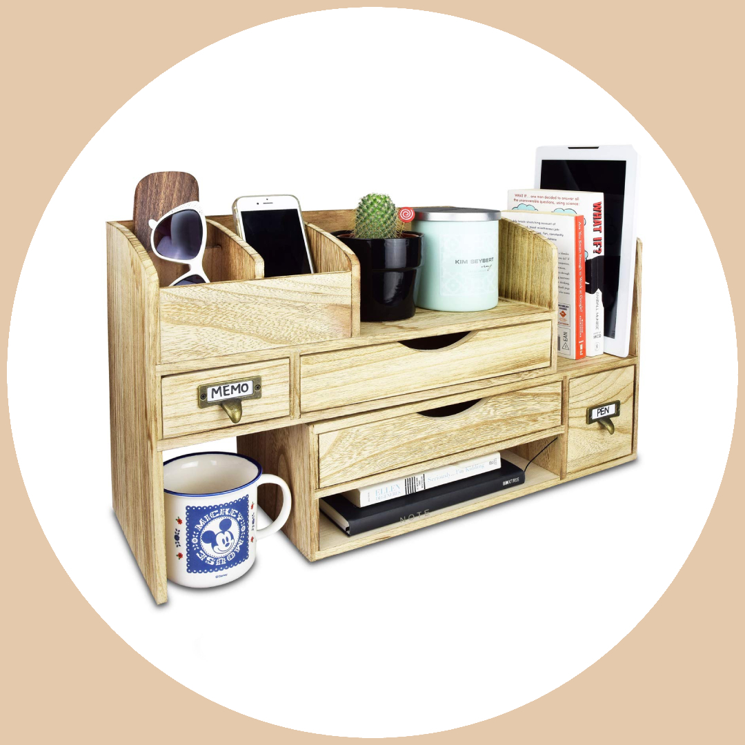 Wooden Desktop Organiser Wooden Desktop Organiser